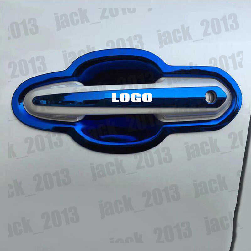 for Toyota RAV4 2014-2018 Blue stainless Door Handle Cover Trim Car Accessories
