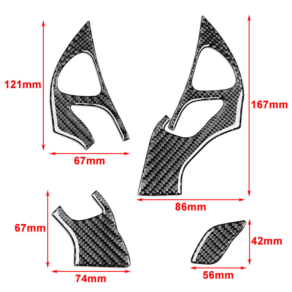 Carbon Fiber Steering Wheel Button Cover Trim for Infiniti JX35 QX60 2013-2016
