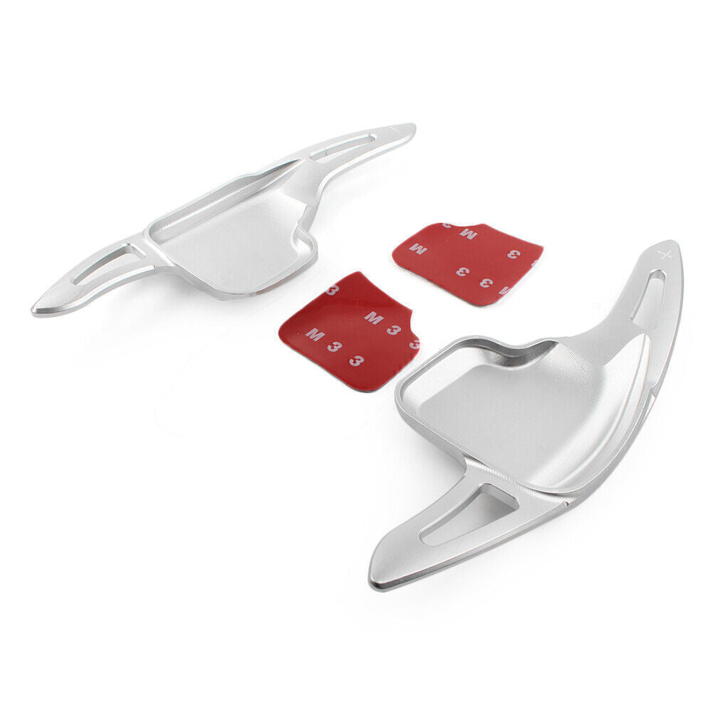 for BMW 2 3 4 5 6 Series Silver Steering Wheel Shift Paddle Shifter Trim Cover