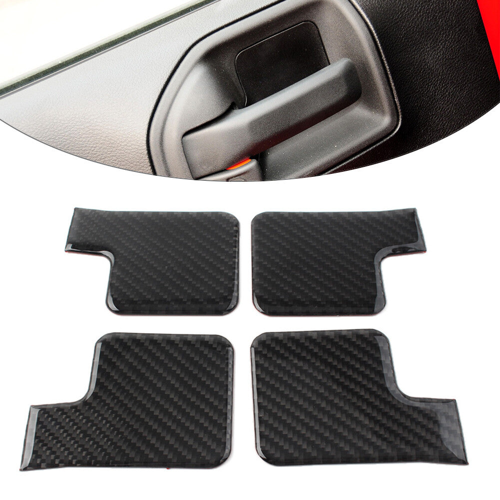Fit for Jeep for Wrangler JK 2011-2017 4x Black Interior Door Handle Bowl Cover Trim