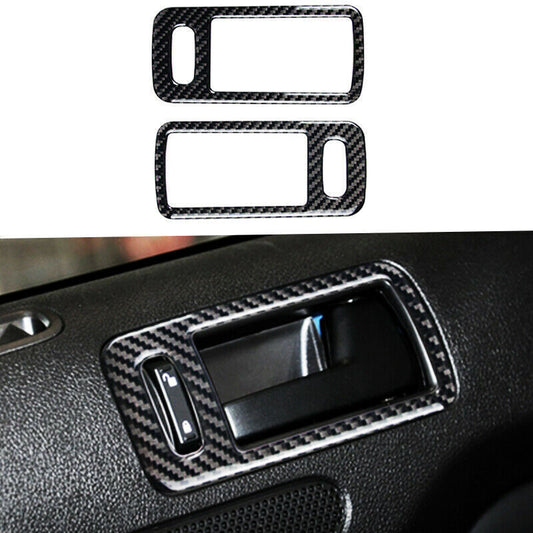 Genuine Carbon Fiber Car Interior Door Handle Cover for Ford for Mustang 2009-2013