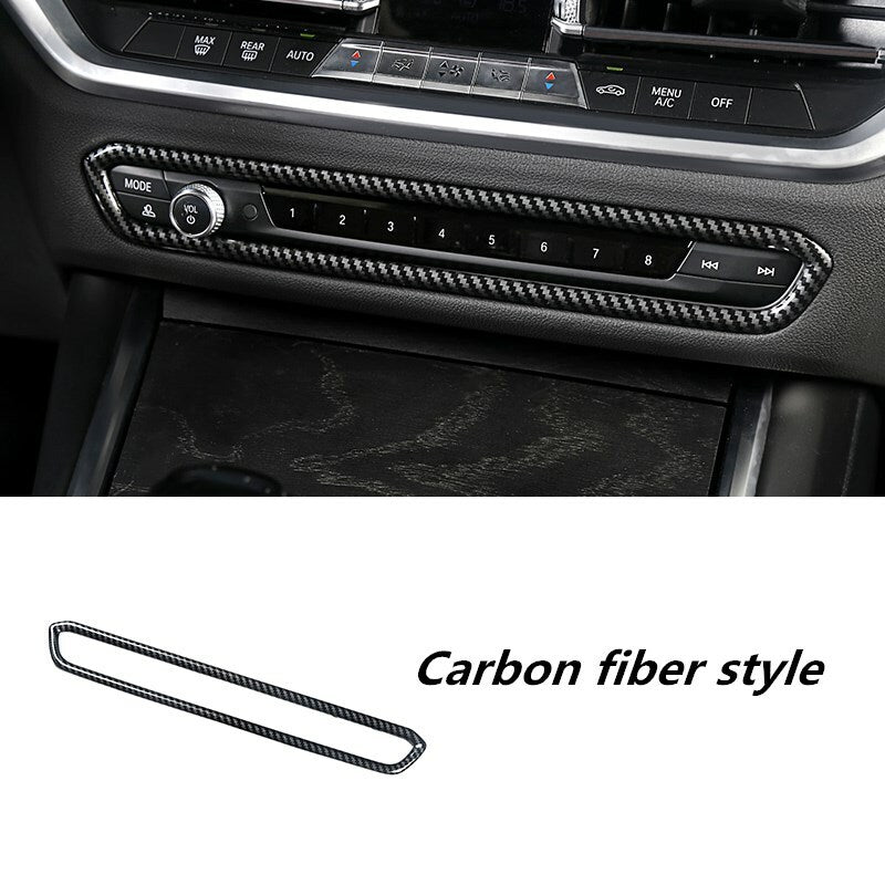 for BMW 3 Series G20 2019 2020 Carbon fiber Car Interior Console CD Panel Trim