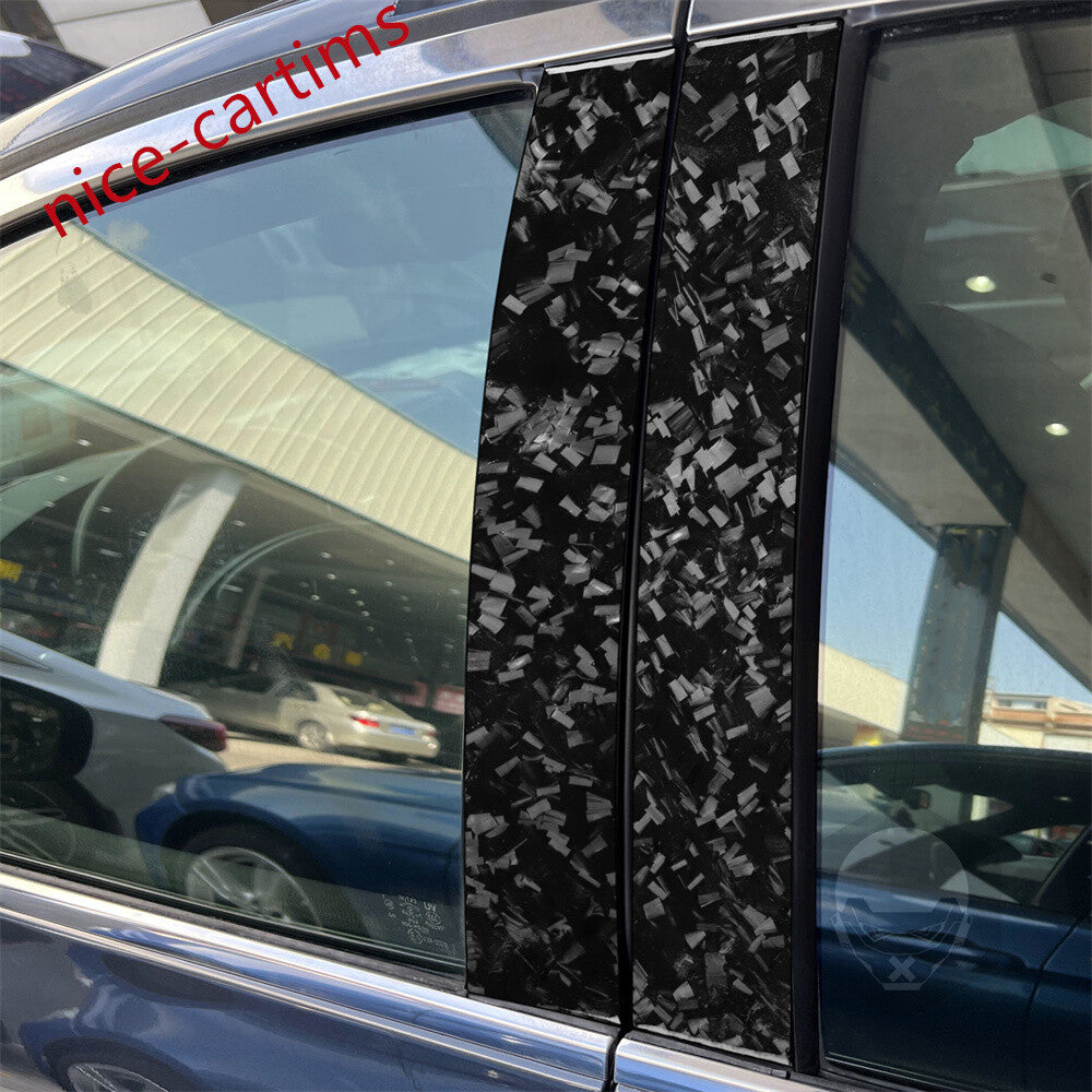 Forged Carbon Fiber Door Window Pillar Post Cover for Infiniti G37 Sedan 2007-13