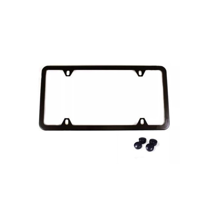 Car license plate frame cover cap, trunk 4-hole ultra-thin black, suitable for Chevrolet .