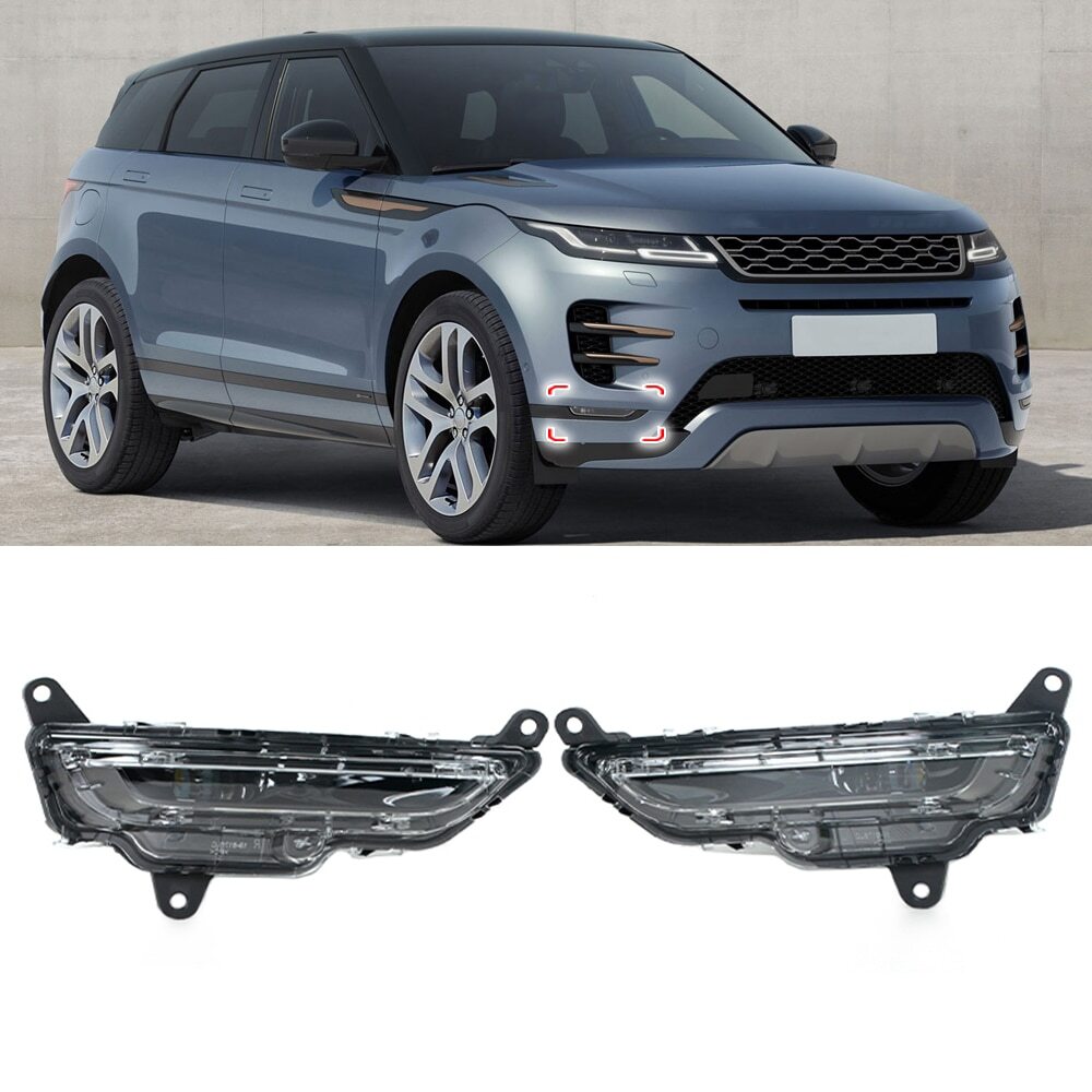 A pair of front DRL LED driving lights and fog lights are available for the 2020 for Land Rover for Range Rover Evoque.