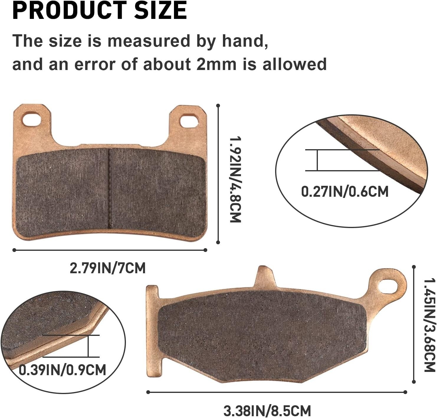 Brake Pads for Vstrom DL 1000/1000XT,GSXR1000 K7/K8,Hayabusa GSX1300 GSX1300RA