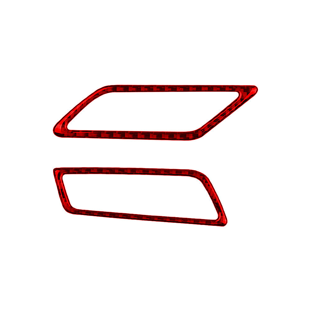 Red Dashboard Air Vent Outlet Carbon Fiber Trims for VW for Golf 8 MK8 GTI 2020-2021