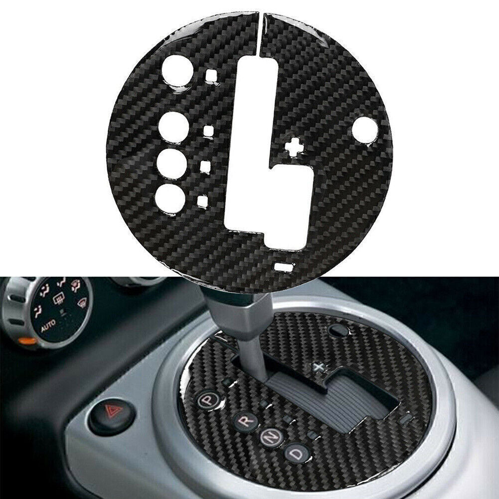 Carbon Fiber Interior Gear Shift Box Panel Fram Trim Fit for Nissan 350Z 06-09 LHD