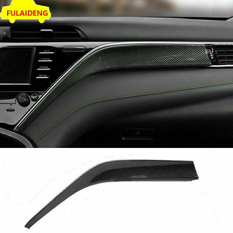 for Toyota for Camry 2018-2023 Carbon Fiber ABS Inner Dashboard Decor Cover Trim