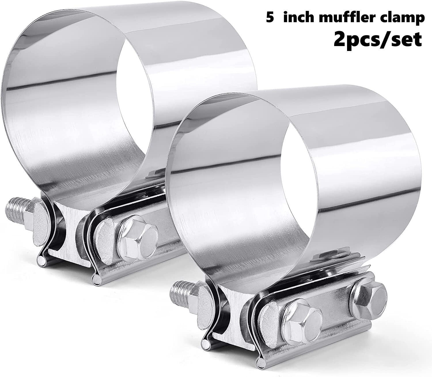 5-inch exhaust clip, stainless steel strap, exhaust clip, 5-inch step clamp ring connector - New product