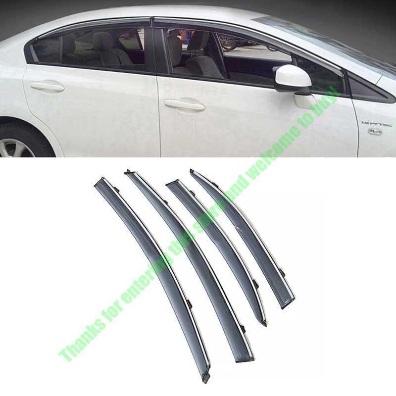for Honda for Civic Sedan 2006-11 Window Wind Visors Sun Rain Guard Vent Deflectors