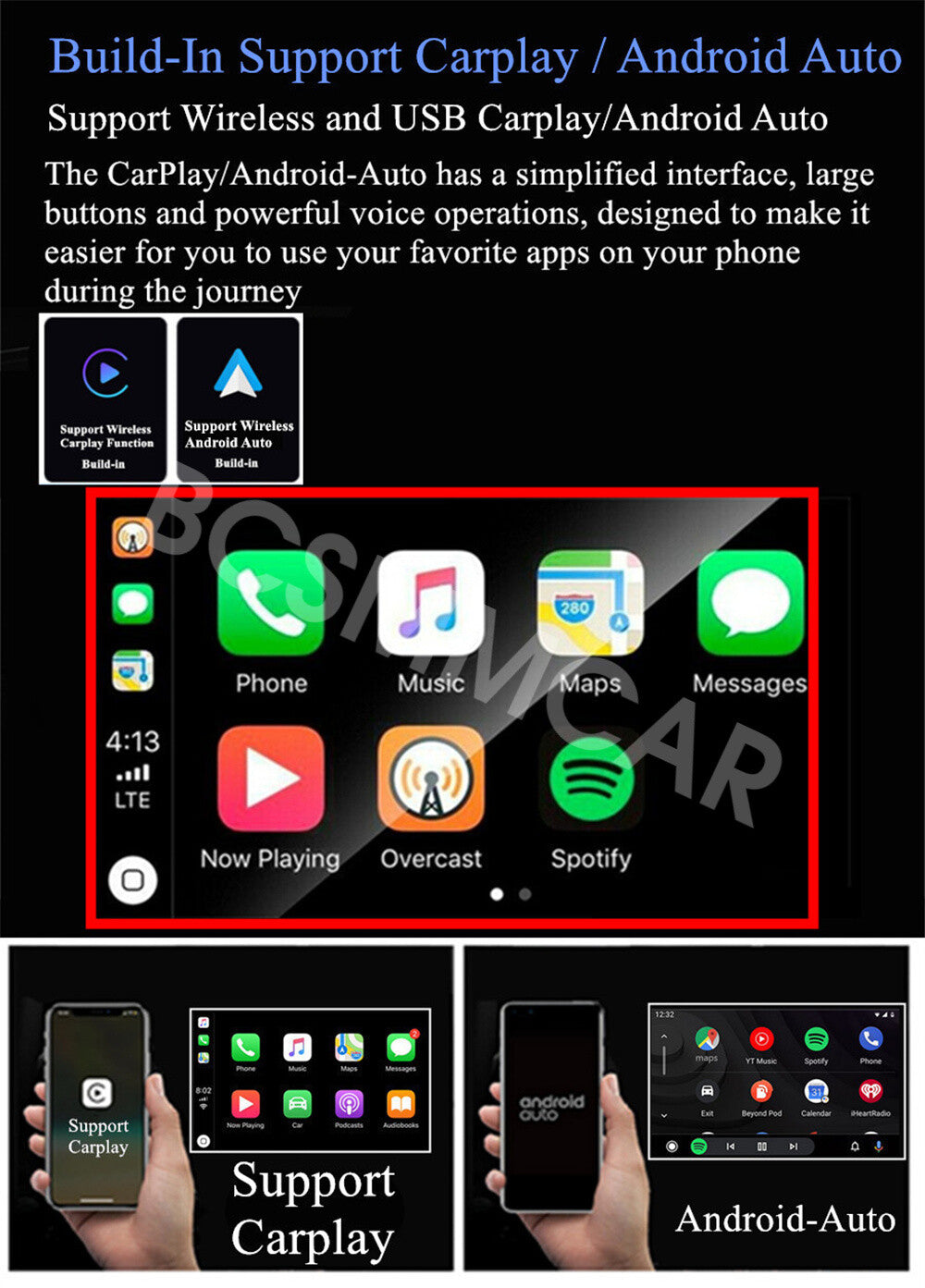 Fit for Ford Transit Connect 2014-2018 Carplay Car Stereo Radio GPS Navi WIFI BT