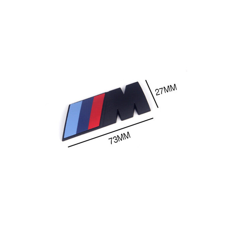 for BMW Matte Black M Series Trunk Emblem Size Middle Lettering Decal Badge Set