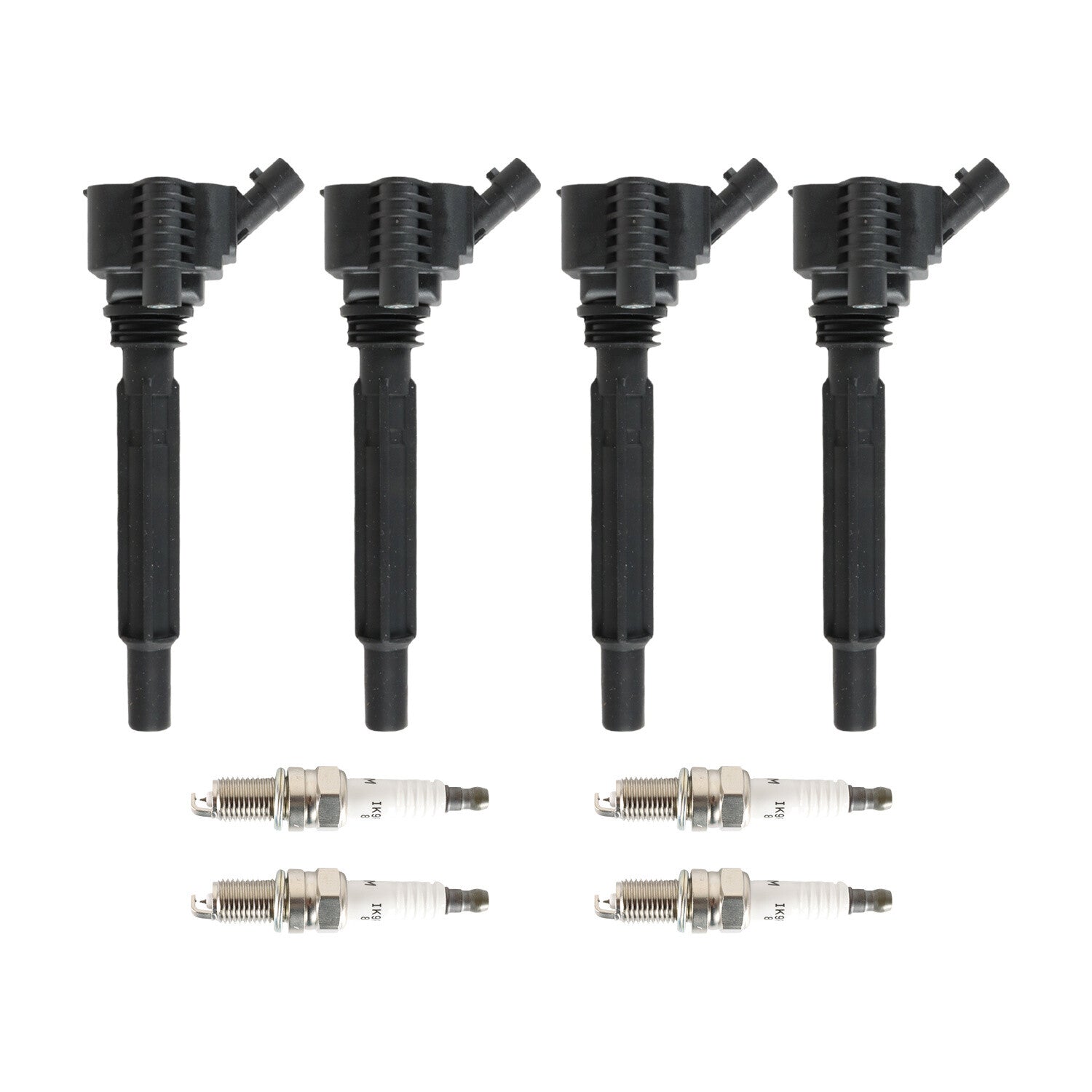 4PCS of Ignition Coils +Iridium Spark Plug for Dodge Dart for Fiat 500 1.4L l4 UF673