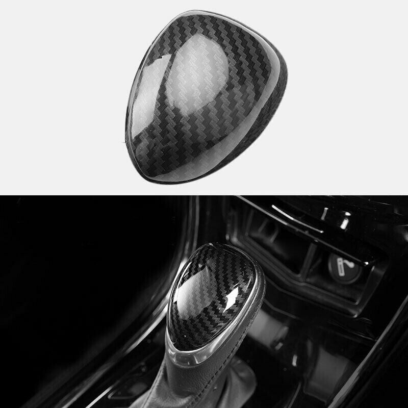 Fit for Cadillac ATS 2013-2019 carbon fiber look car gear shift knob cover trim