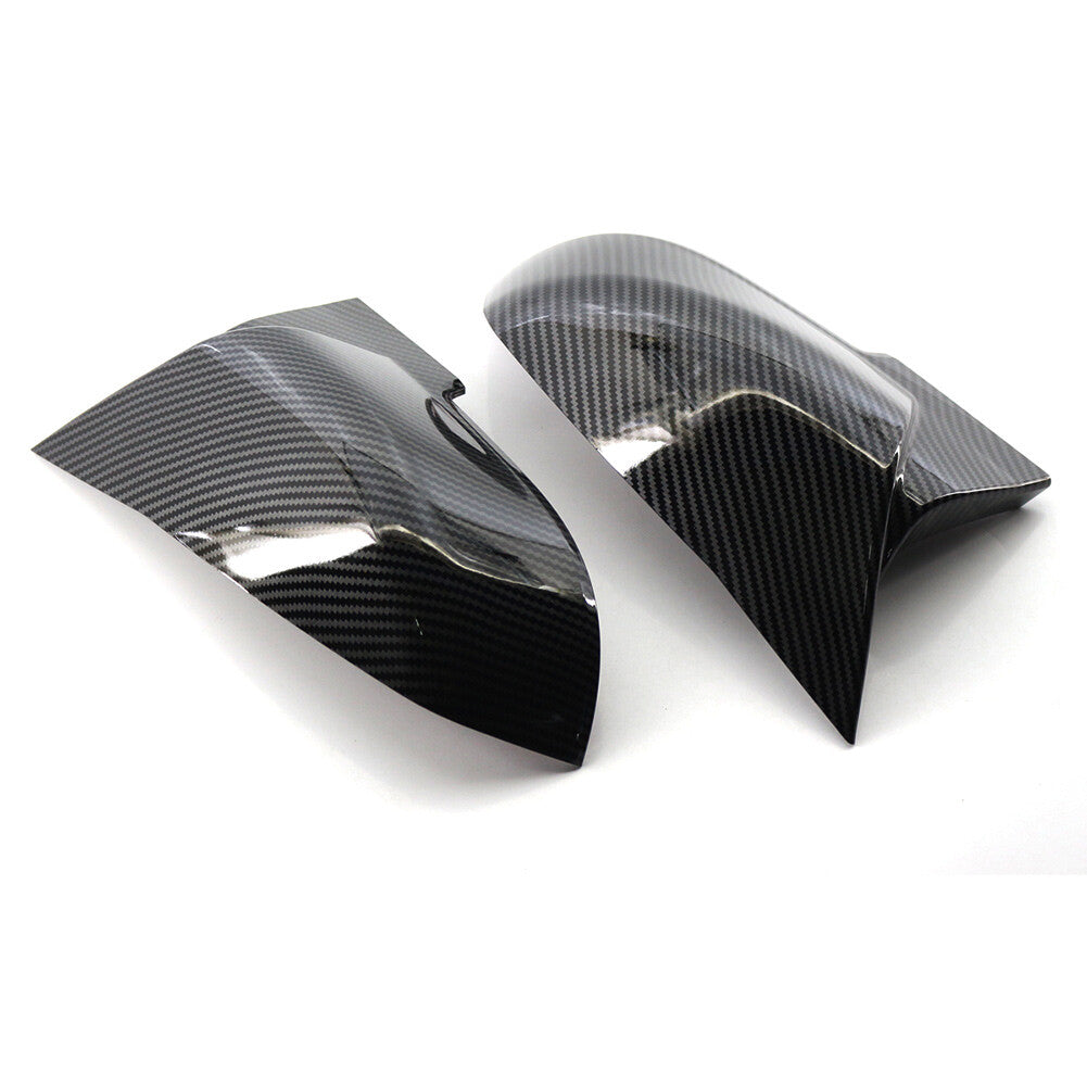 Pair Rearview Mirror Cover Caps for BMW 1 2 3 4 Series X1 M2 I3 I3S Carbon Fiber
