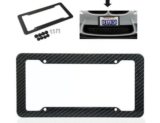 Car license plate frame cap boot trunk black carbon suitable for Toyota