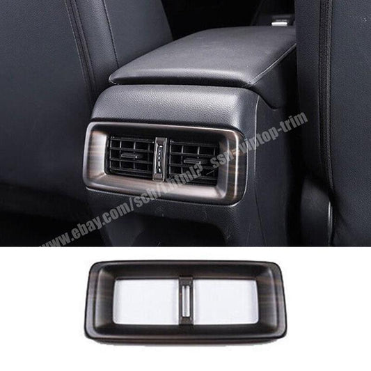 Rear A/C Air Outlet Vent Frame Cover Wood Grain ABS 1Pcs for Honda CR-V 23-2024