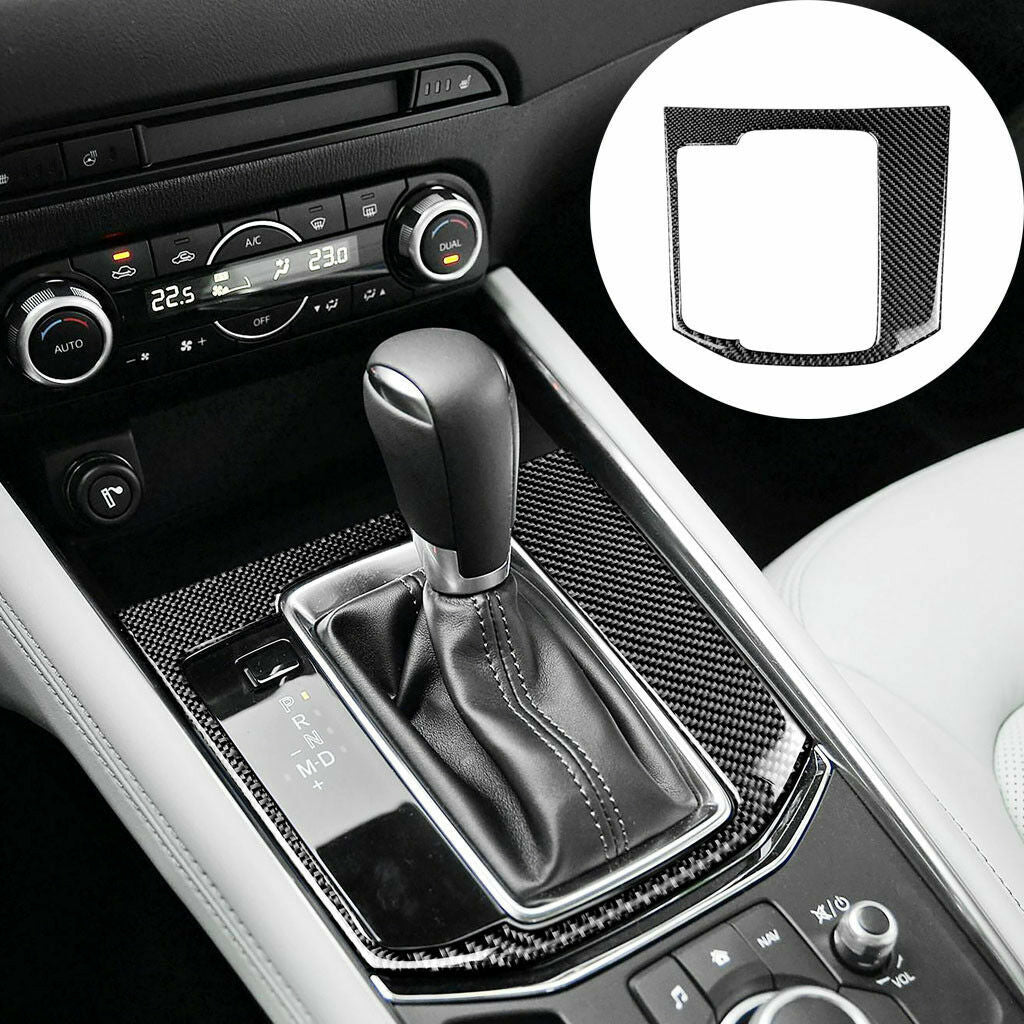 Carbon fiber interior center console gear shift cover suitable for Mazda CX-5 (2014-18)