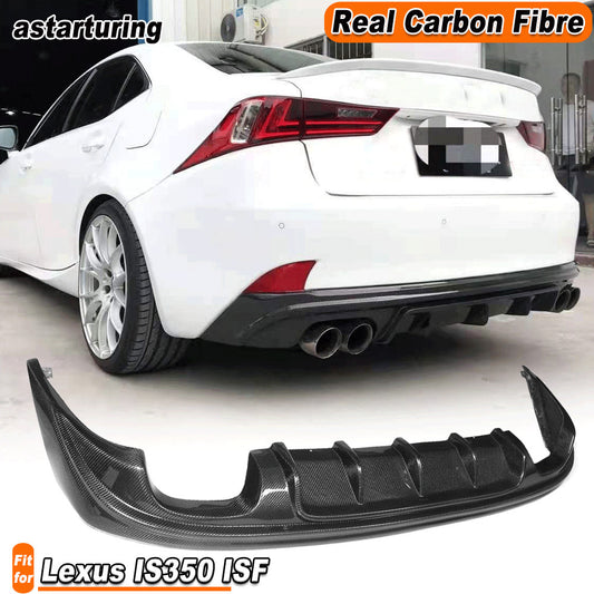 Fit for Lexus IS350 ISF 2013-2016 REAL Carbon Rear Bumper Diffuser Lip Spoiler