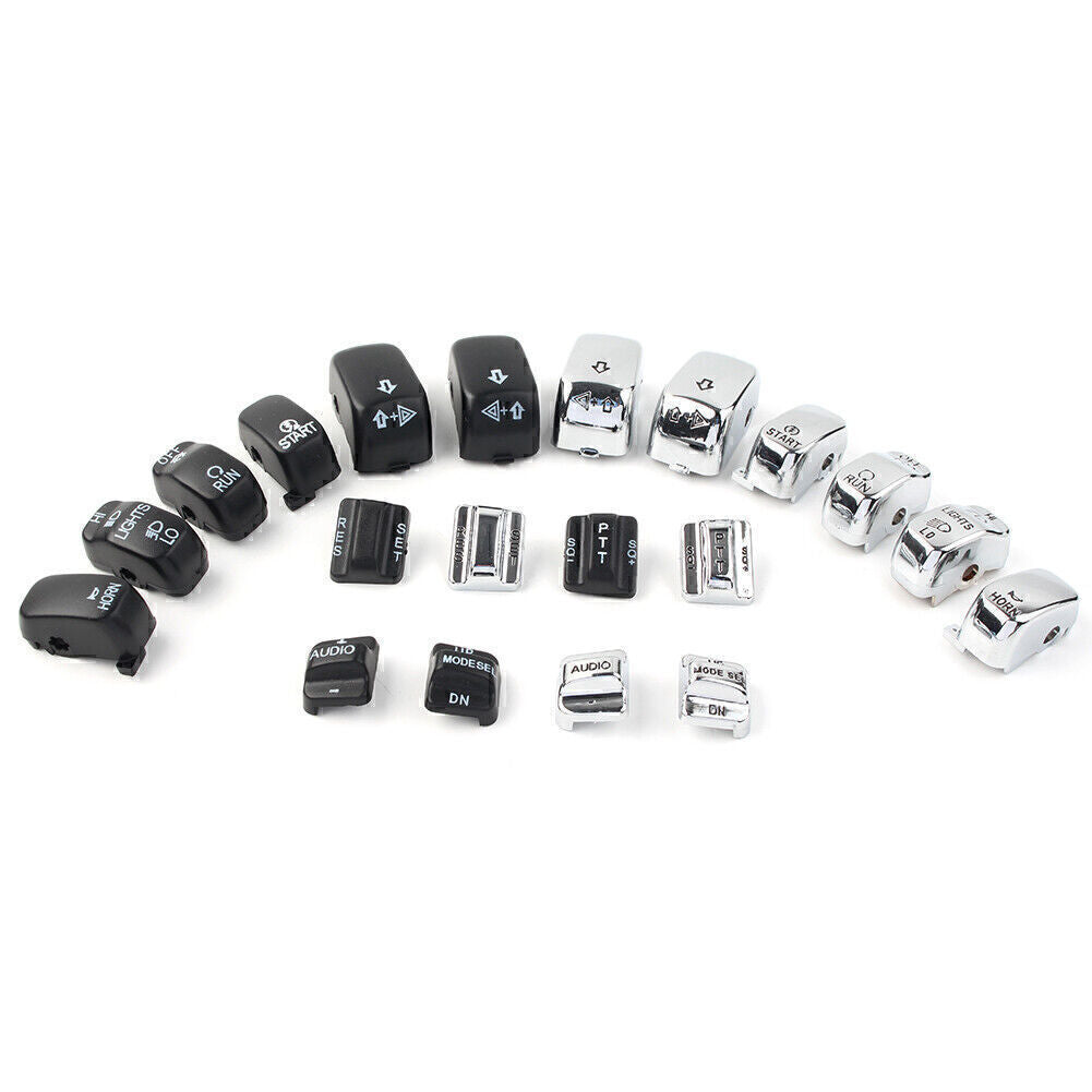10pcs For 96-13 for Harley Touring Hand Control Switch Cover Housing Button Cap Set