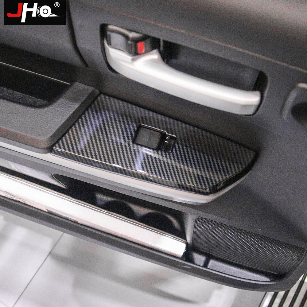 4pcs ABS Carbon Fiber Door Window Lift Cover Trim for Toyota Tundra 2014-2020