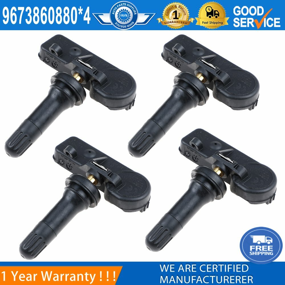 4-pack Tire Pressure Sensors (TPMS) 433MHz 9673860880 for Citro?n C4 for Peugeot