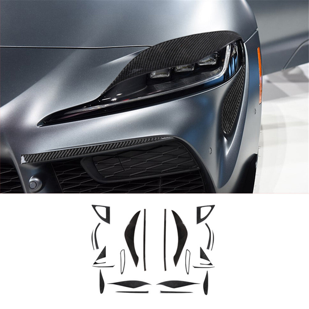 26Pcs Carbon Fiber Exterior Full Kit Cover Trim Sticker for Toyota Supra A90