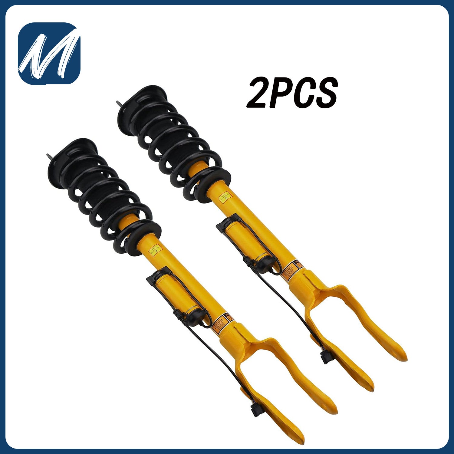 Pair Front Shock Absorbers Struts Damper EDC for BMW E38 740i 740iL 750iL 1995