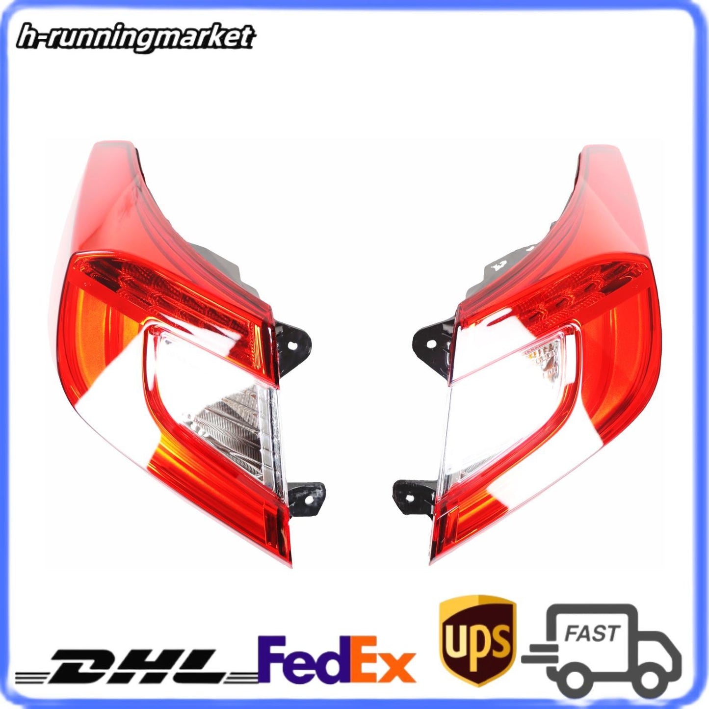 2pcs Tail lights Assembly for Honda Accord Sedan 2018-2021 HO2804118 HO2805118