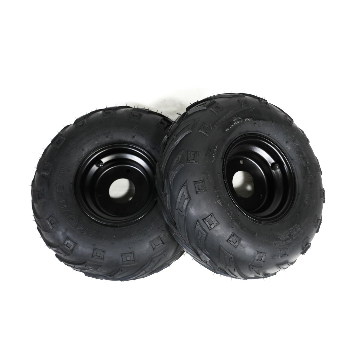 Pair 145/70-6 Tyre Rim Tubeless 6 inch Wheels ATV Go Kart Buggy Quad Lawn Mower