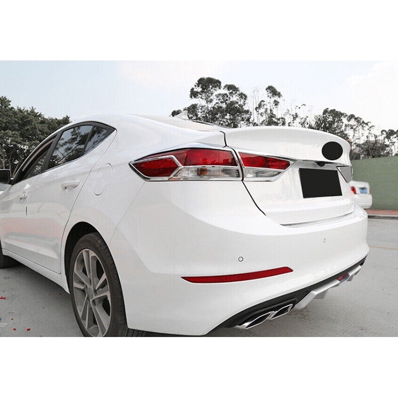 for Hyundai for Elantra 2017-2018 Chrome ABS Rear Tail Light Lamp Frame Cover Trim
