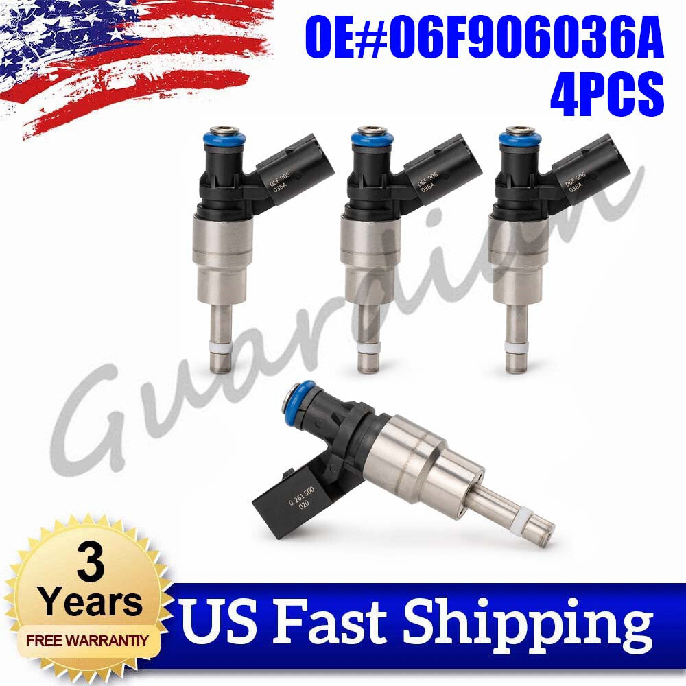 4-pack fuel injectors 06F906036A suitable for Audi A3 A4 A5 TT for Volkswagen CC EOS for Jetta for Passat for Tiguan