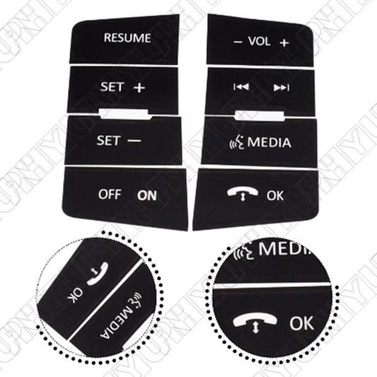 Durable Car Steering Wheel Button Repair Decal Stickers for Ford Focus 2008-2010