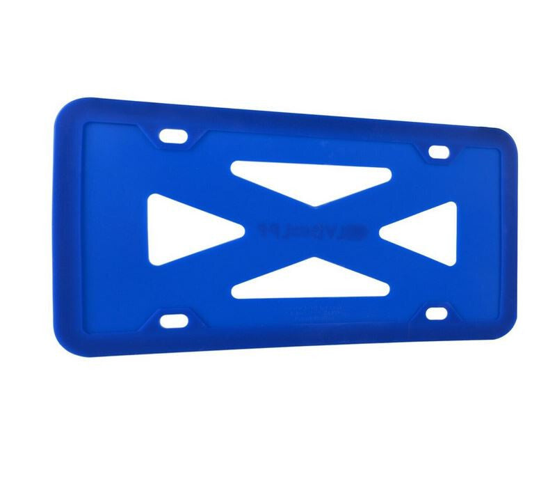 1 piece of blue silicone car license plate frame cover for trunk suitable for Chevrolet
