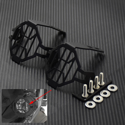 Black Auxiliary Fog Driving Light Protect Guard Cover Fit for BMW R1200GS F800GS