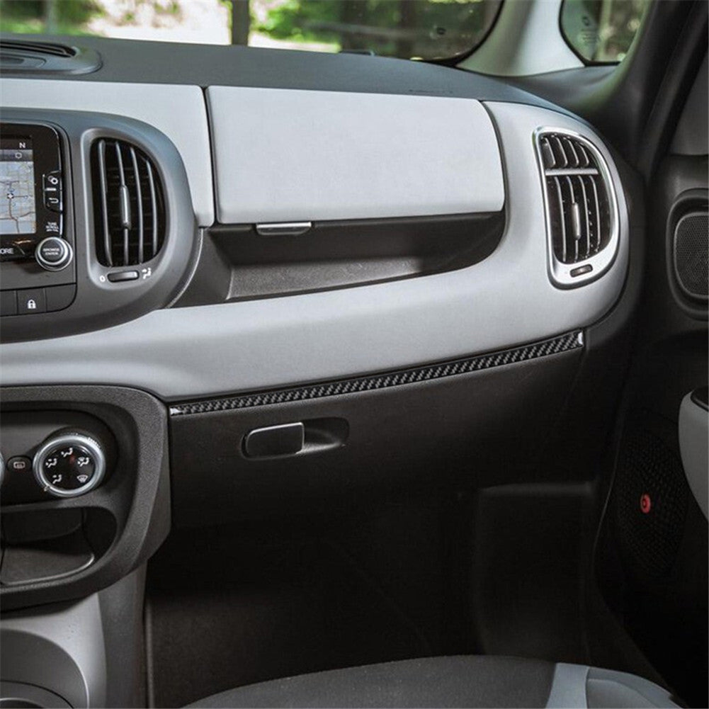 Carbon Fiber Glove Box Cover Strip Trim for Fiat 500L 2014-2017