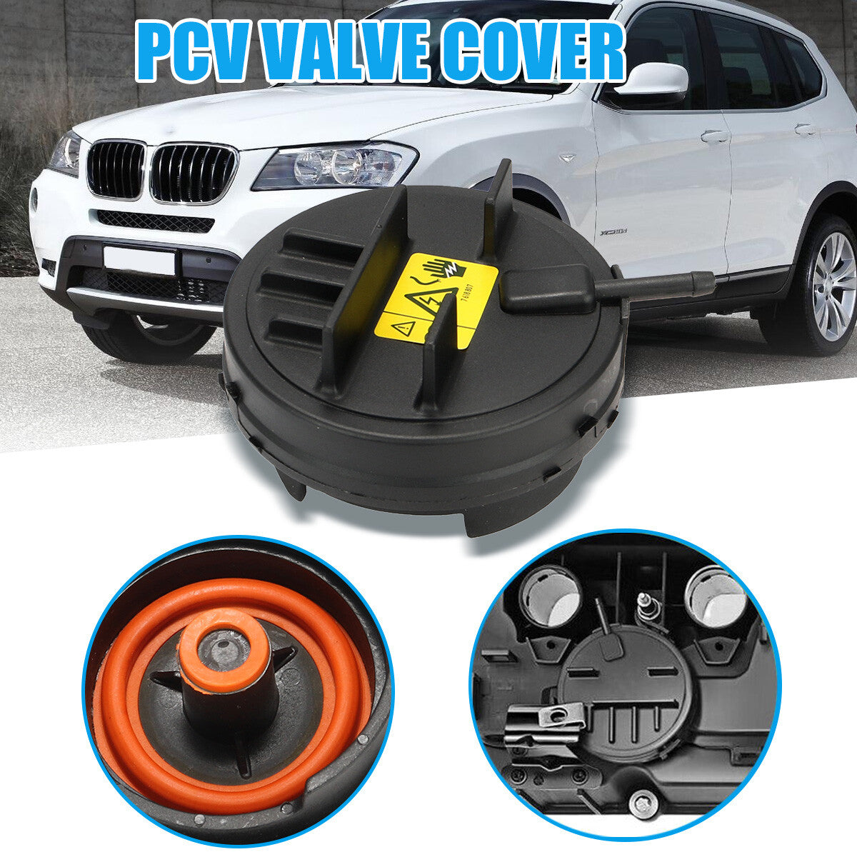 new valve cover (1 piece, 11127552281) for BMW E82, E90, E70, Z4, X3, X5, 128i, 328i, 528i.