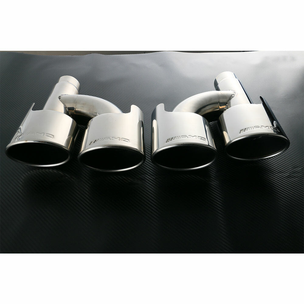 SS 304 Exhaust Muffler Tips AMG Fit C250 C300 C350 for Mercedes W204 W211 C-Class
