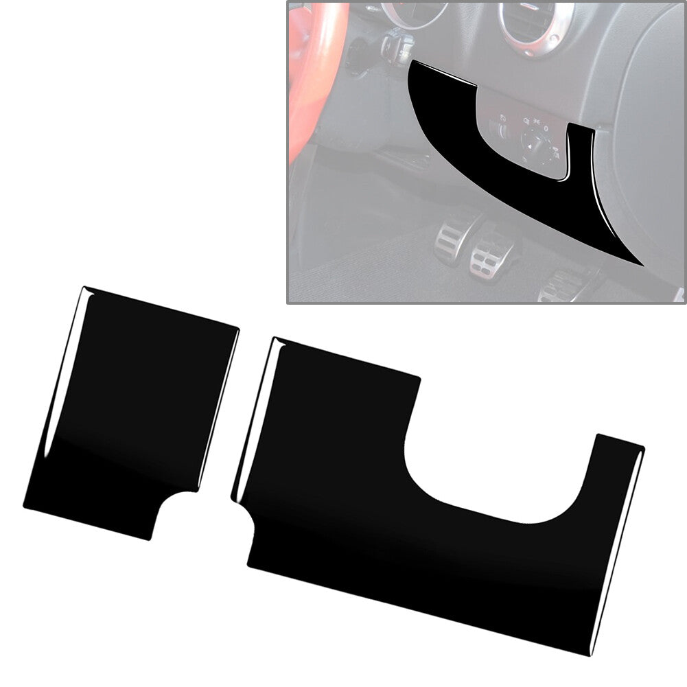 2Pcs RHD Headlight Switch Panel Cover Trim Piano Black for Audi TT 8N 2001-2006