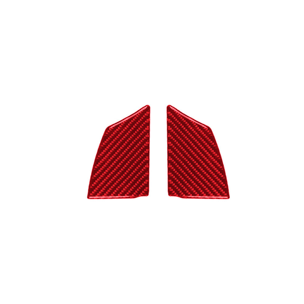 Red Carbon Fiber Rear Door Storage Cover Trim for Mercedes-Benz W211 2003-2009