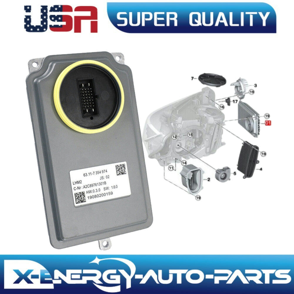 New Driver Light Bulb Control Unit Module for BMW 4'5'7' Series X3 X4 X5 X6