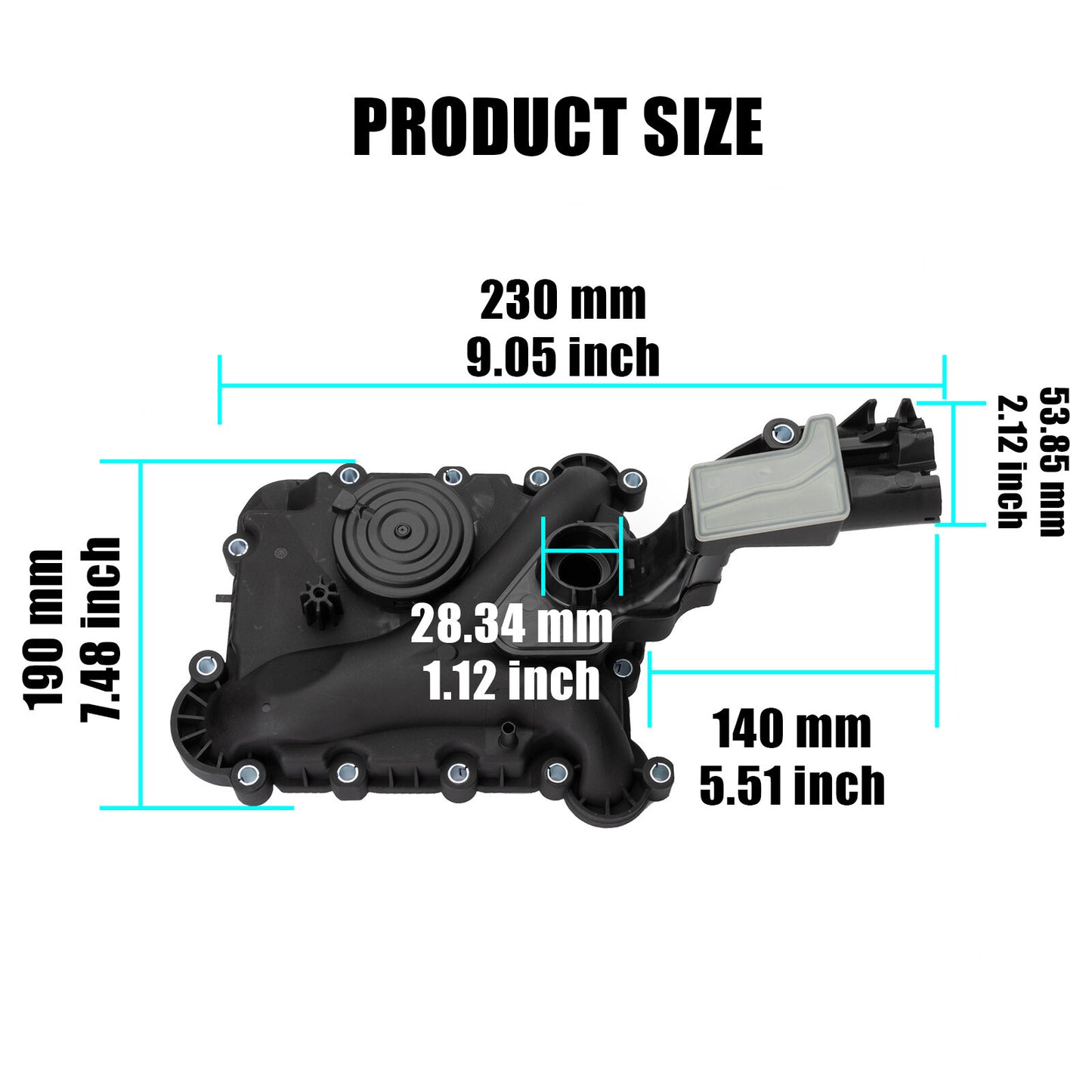 Oil separator PCV valve ventilation trim 06E103547AB suitable for Audi Q7 for A8 Q5 S4 A6 A7 3.0T