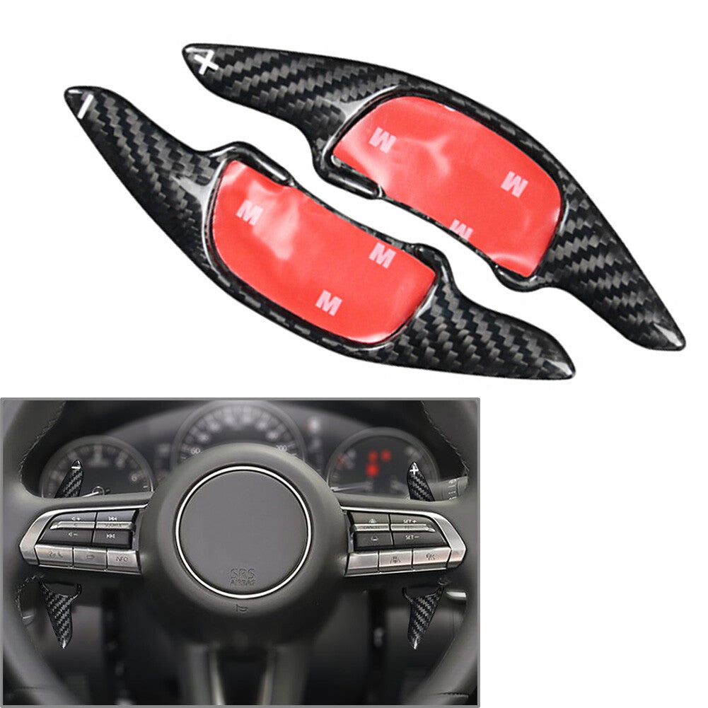 Lenkradschaltwippe f¨¹r for Mazda CX-30 f¨¹r for Mazda 3 Kohlefaser schwarz Paar