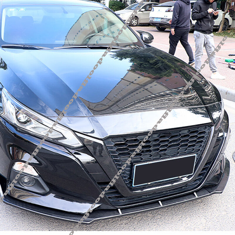 for Nissan Altima 2019-2022 Carbon fiber FRONT Bumper Grills Moulding Cover Trim