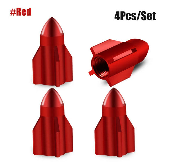 4-piece car tire valve cover rod air dust cover dice black for Audi