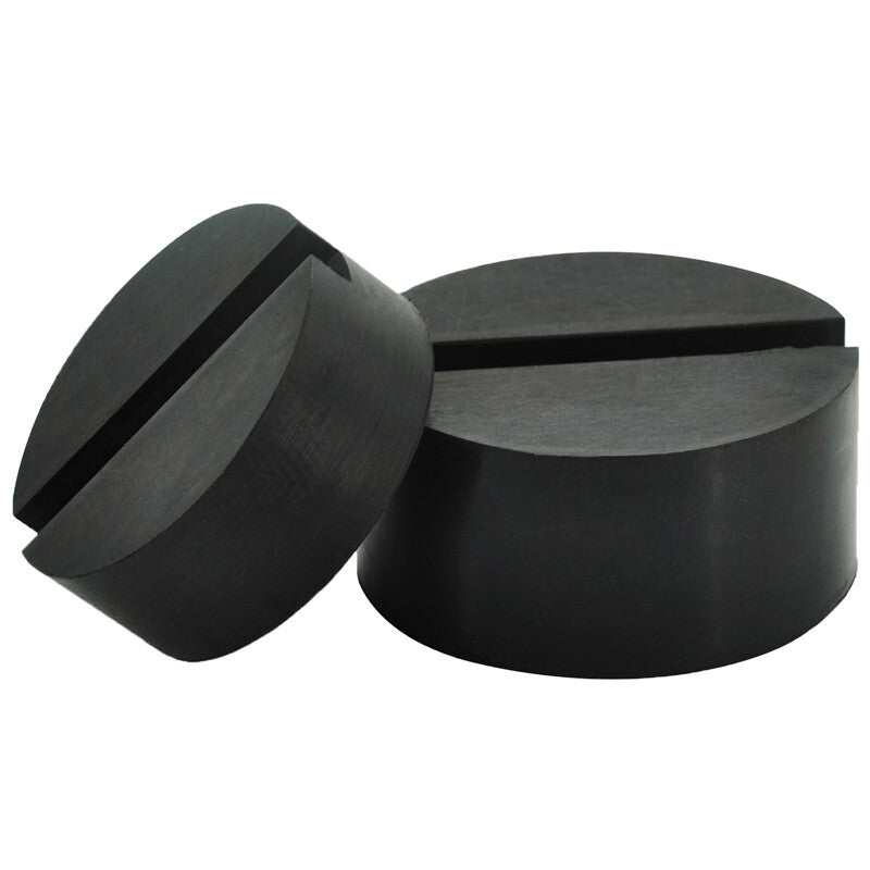 2Pcs Car Rubber Jack Pad Support Pinch Weld Slotted Floor Frame Rail Adapter Mat