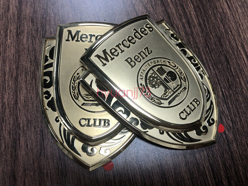 Golden AFFALTERBACH Club - Suitable for Mercedes-Benz car body badges and rear trunk lid badges.