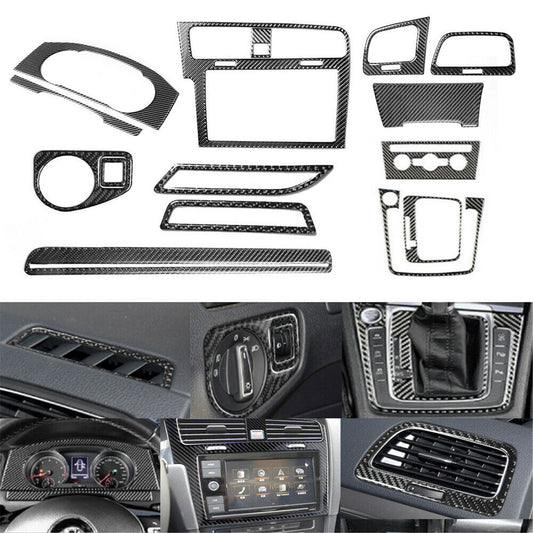 15X Full Interior Dashboard Cover Decoration Trim for VW for Golf 7 GTI MK7 2014-19