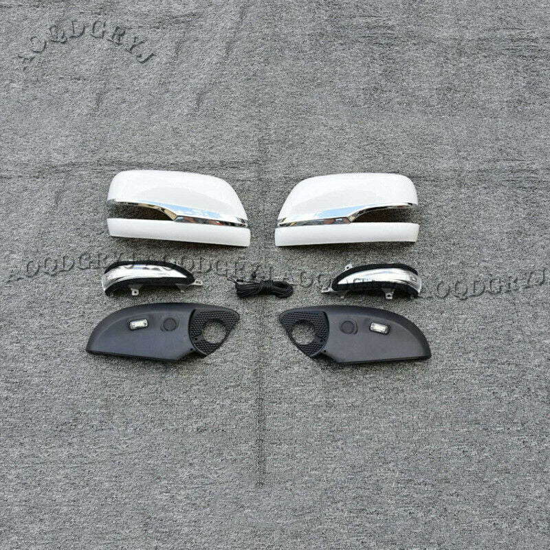 Pearl White Rearview Mirror Cover Assy for LEXUS LX570 2016-2021 W/Turn Signal